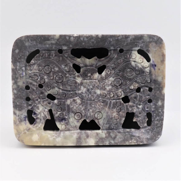 Triloka Butterfly Soapstone Soap Dish