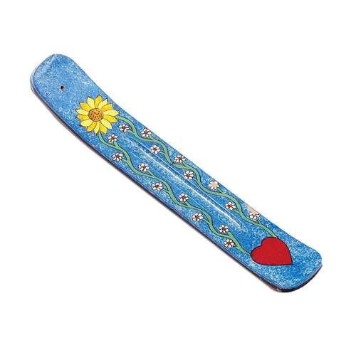 Triloka Love Flowers Wood Incense Holder