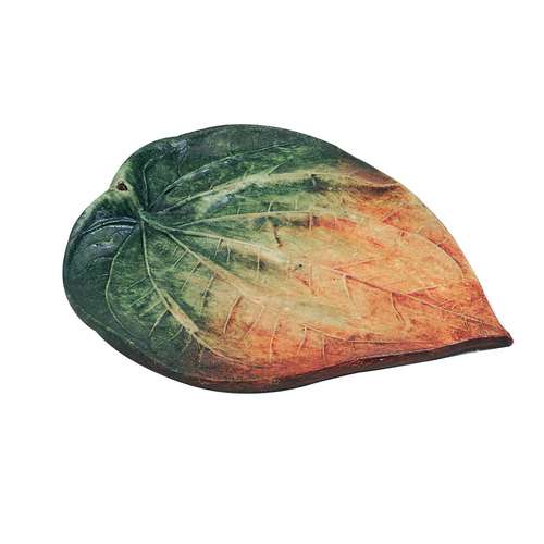 Triloka Large Clay Leaf Incense Holder