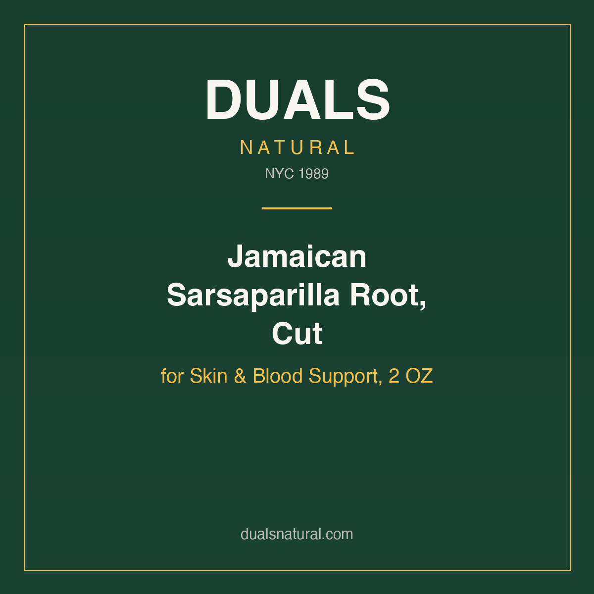 Jamaican Sarsaparilla Root, Cut for Skin & Blood Support, 2 OZ