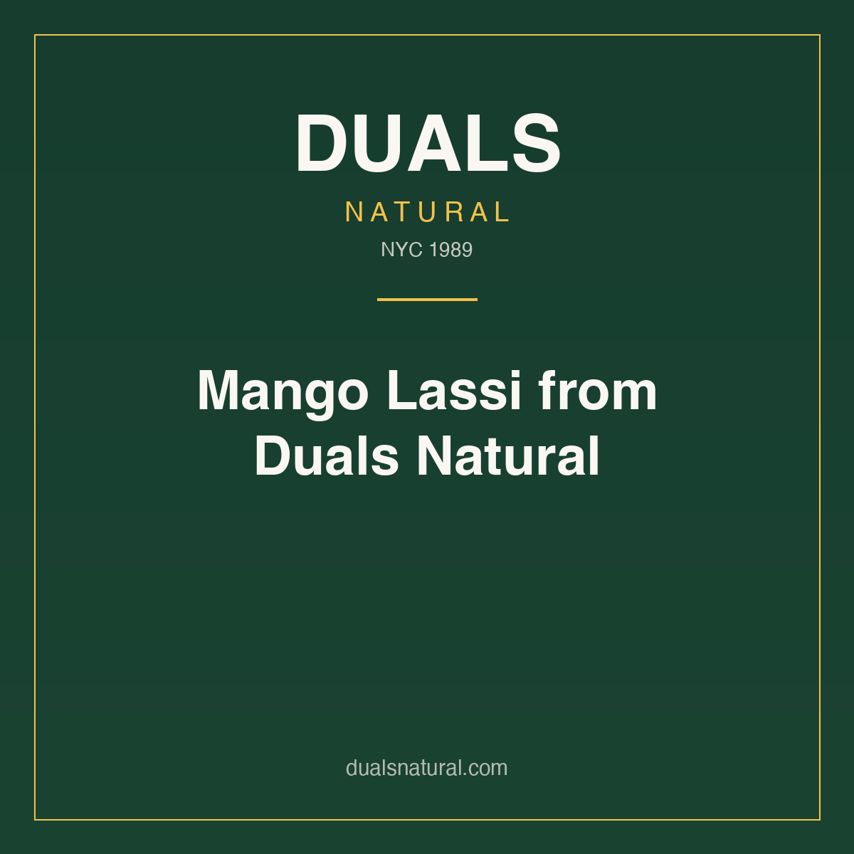 Mango Lassi from Duals Natural