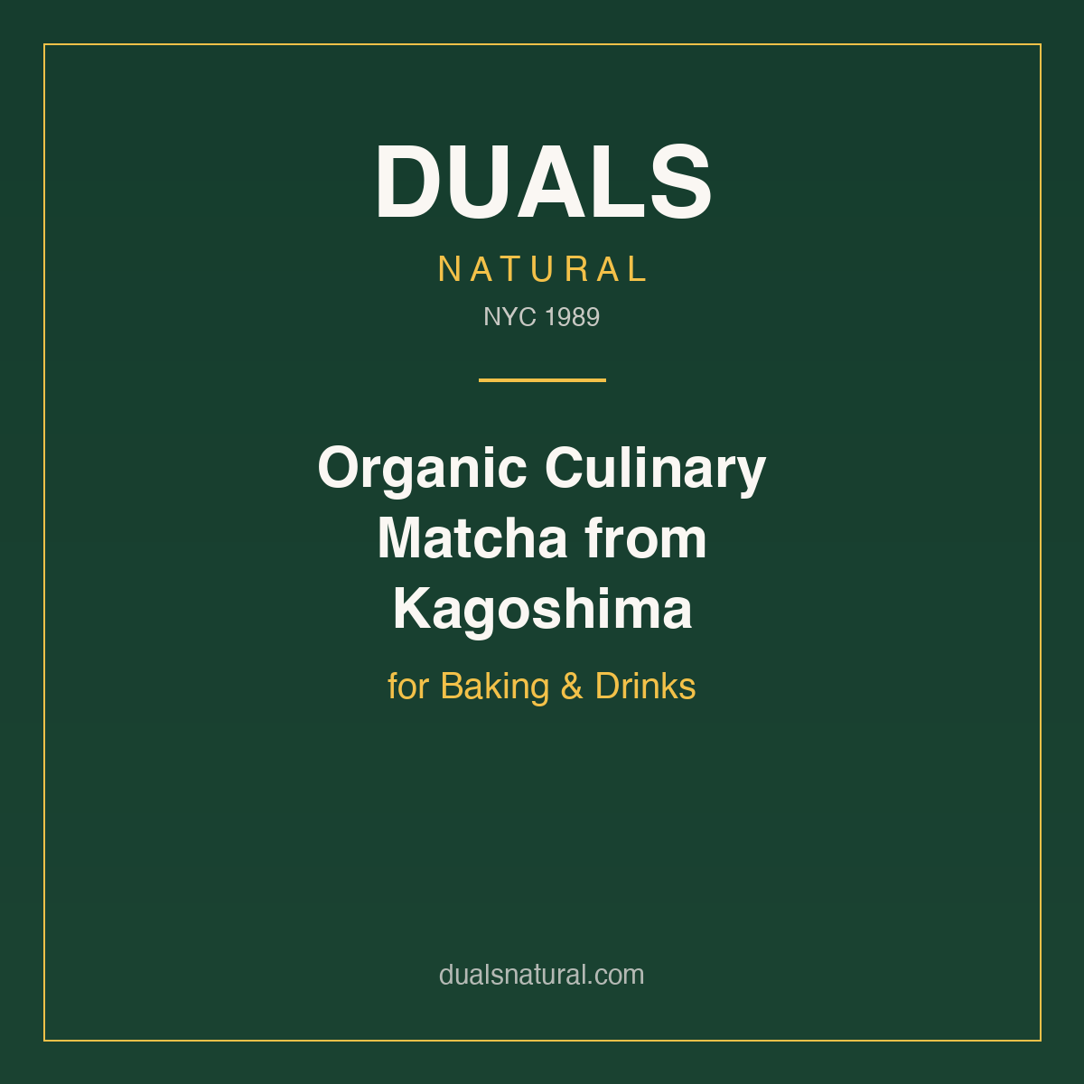 Organic Culinary Matcha from Kagoshima for Baking & Drinks