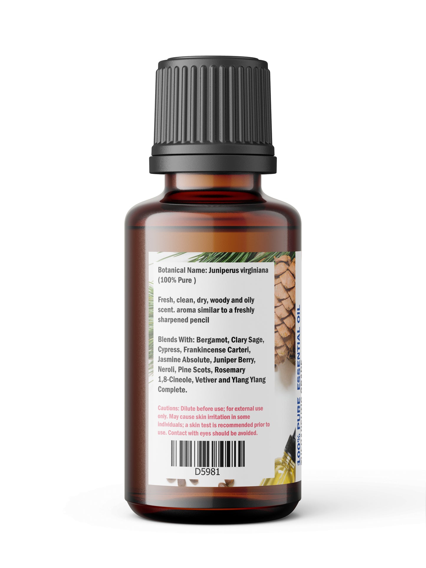 Cedarwood Virginian Essential Oil – Fresh Pencil-Wood Aroma for Diffusers & Grooming
