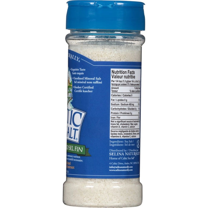 Fine Ground, Celtic Sea Salt® 8 OZ Shaker