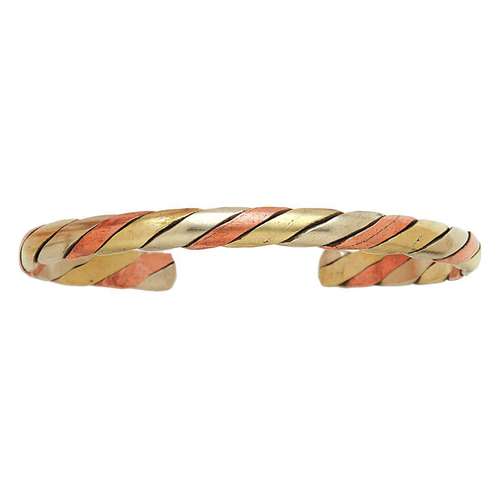 Triloka Copper Three-Metal Twist Bracelet