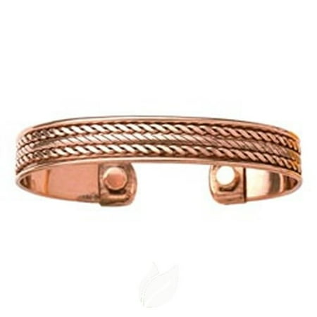 Triloka Copper Magnetic Bracelet, Twisted Band