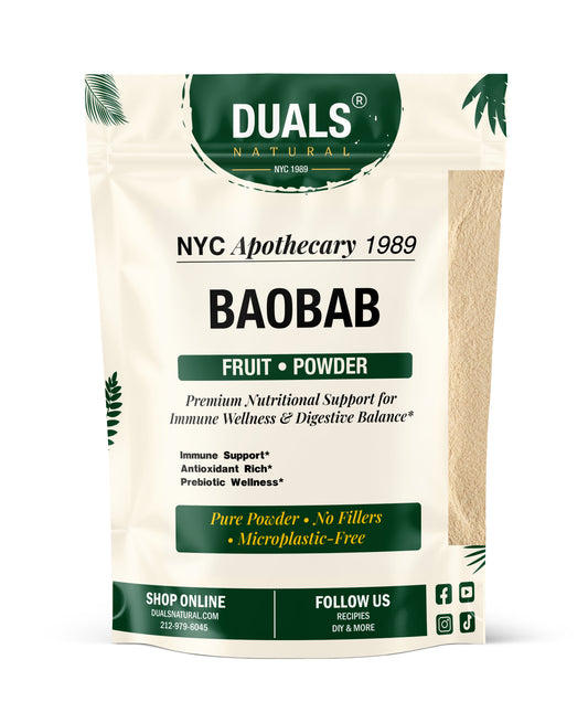 Baobab Fruit Powder for Vitamin C & Digestion Support, 2 OZ