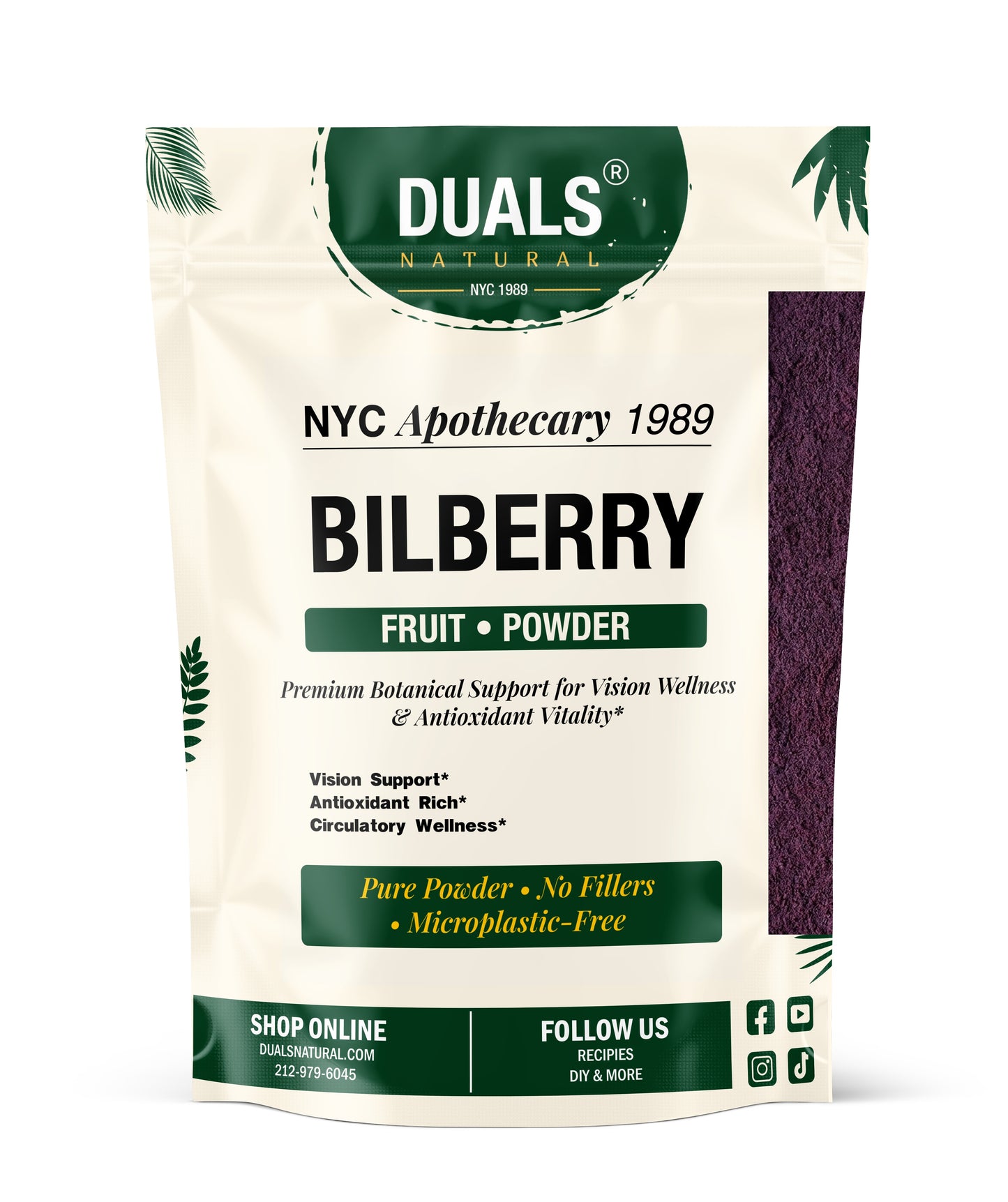 Bilberry Fruit Powder for Snacking & Recipes