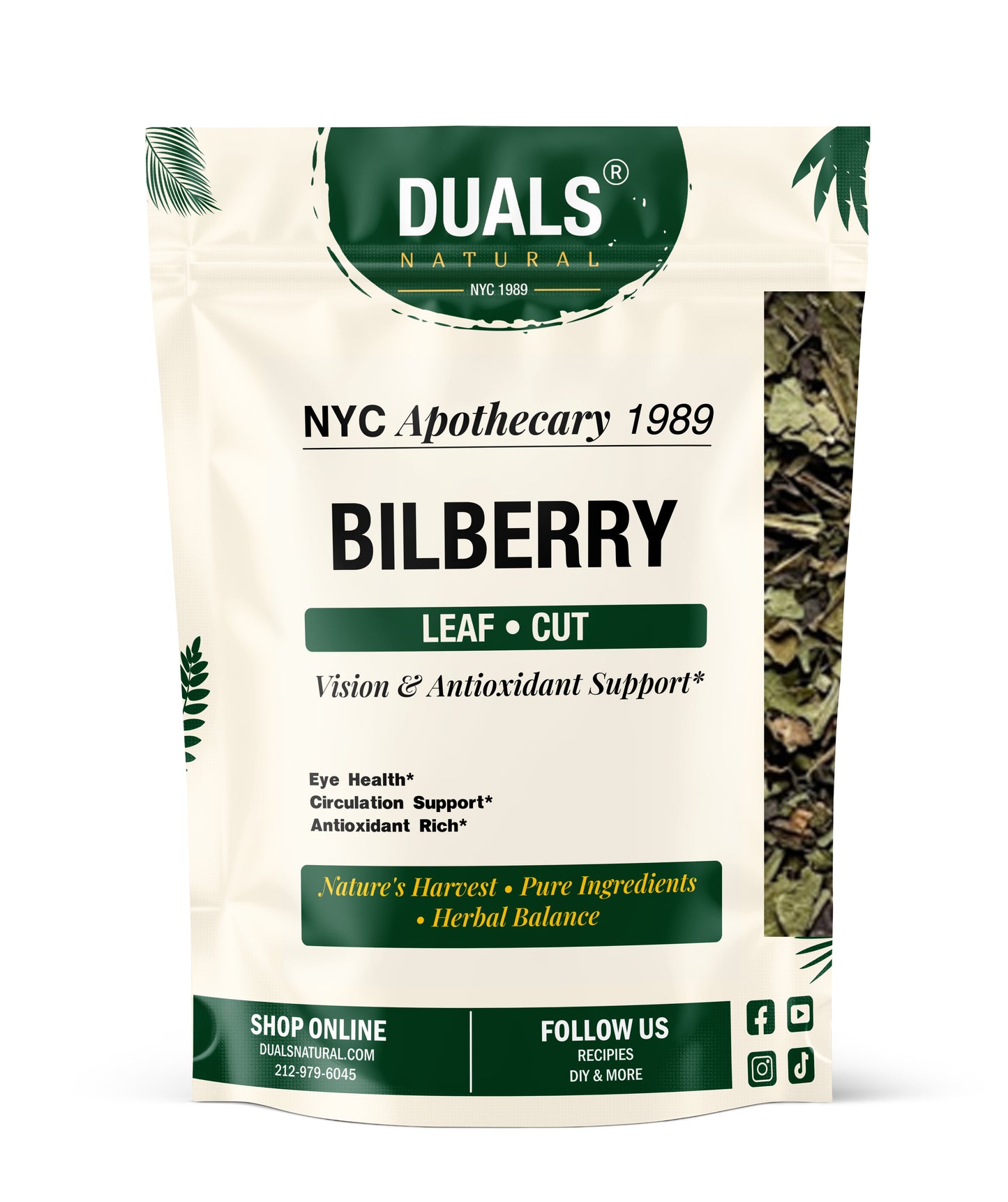 Bilberry Leaf for Snacking & Recipes