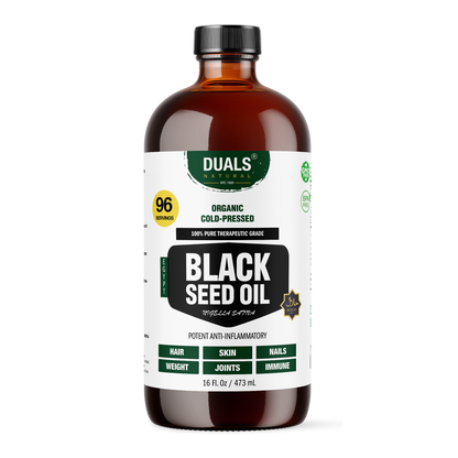 Egyptian Black Seed Oil: 100% Pure Cold-Pressed with 89mg Thymoquinone | Therapeutic Grade for Immune Support