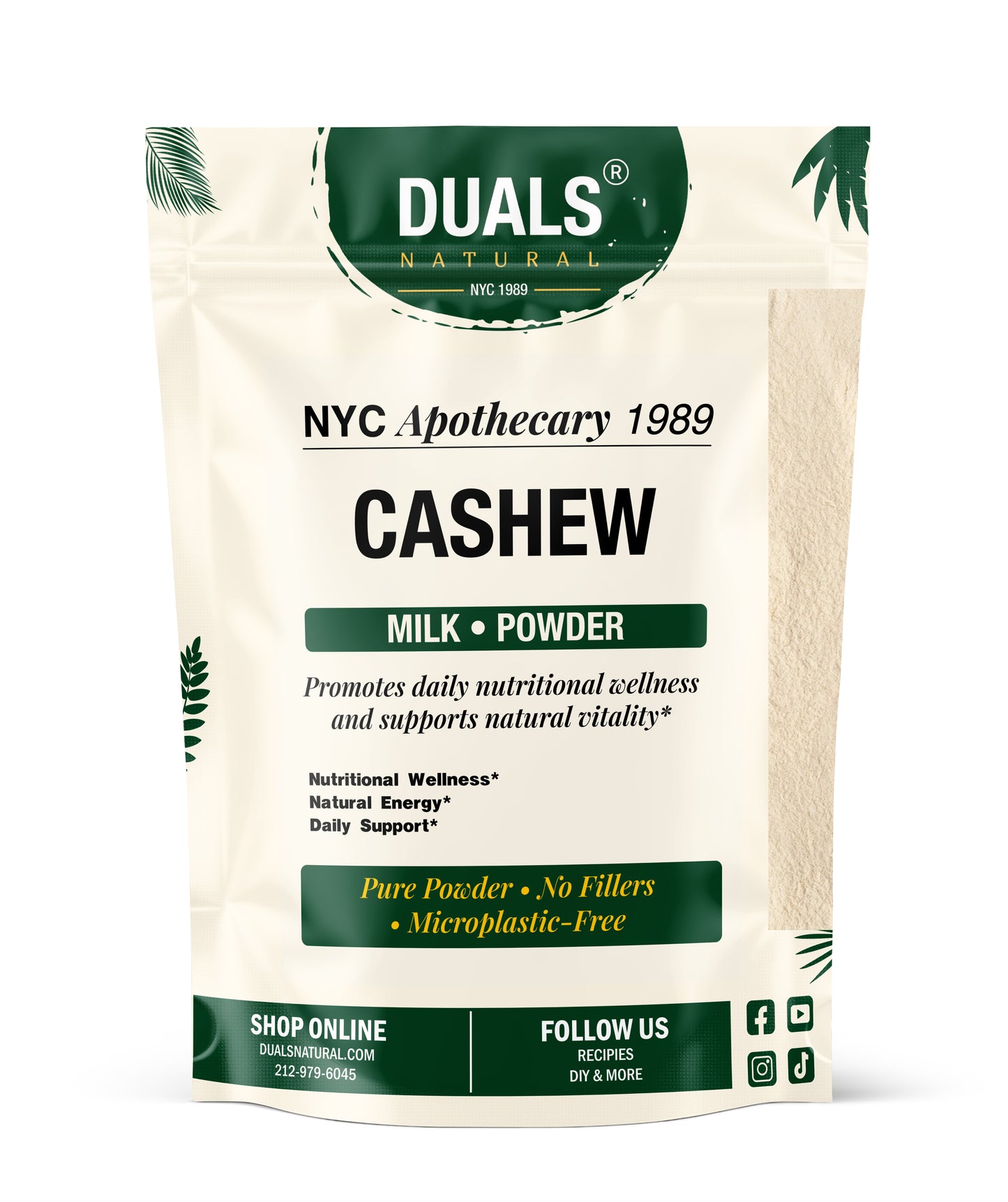 Cashew Milk Powder for Snacking & Recipes, 8 OZ - MASON JAR