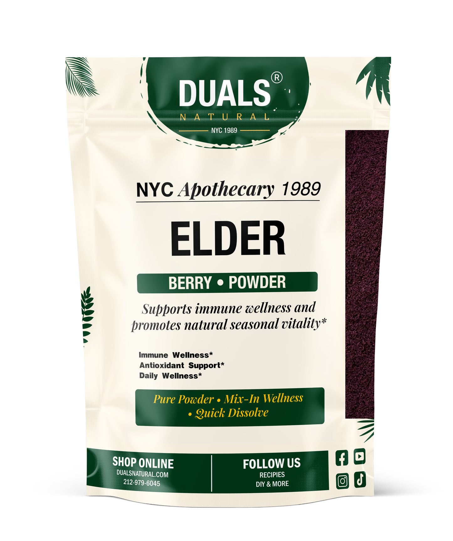 Elder Berry Powder for Snacking & Recipes
