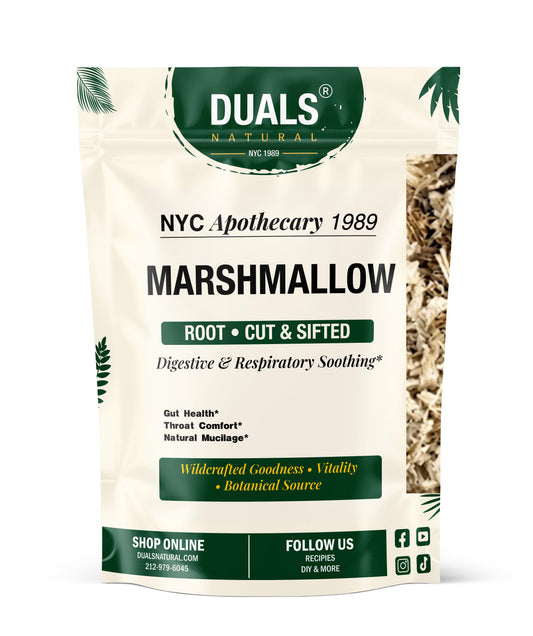 Marshmallow Root Tea (Cut & Sifted) - Natural Sore for Brewing & Everyday Tea