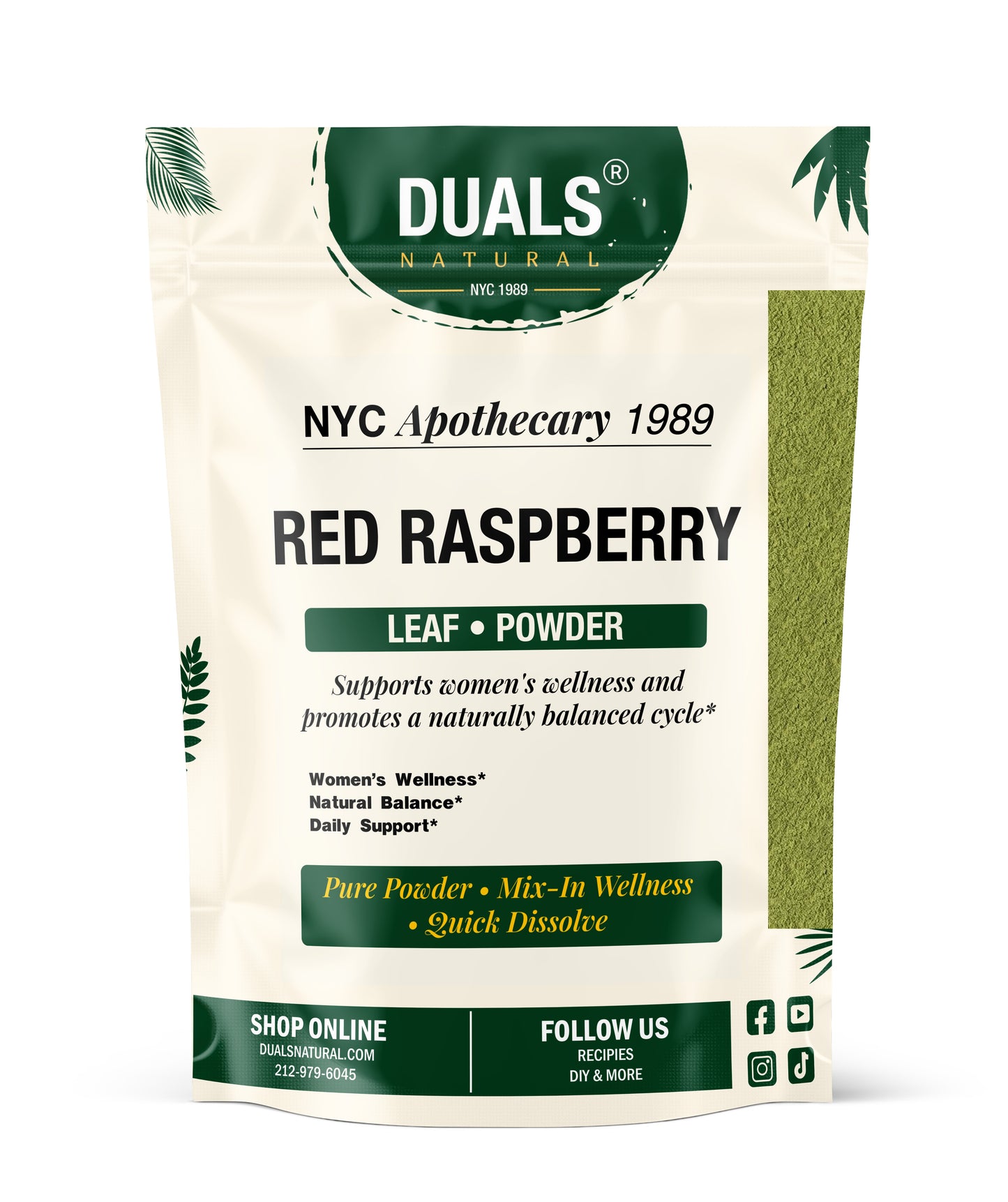 Red Raspberry Leaf Powder for Snacking & Recipes
