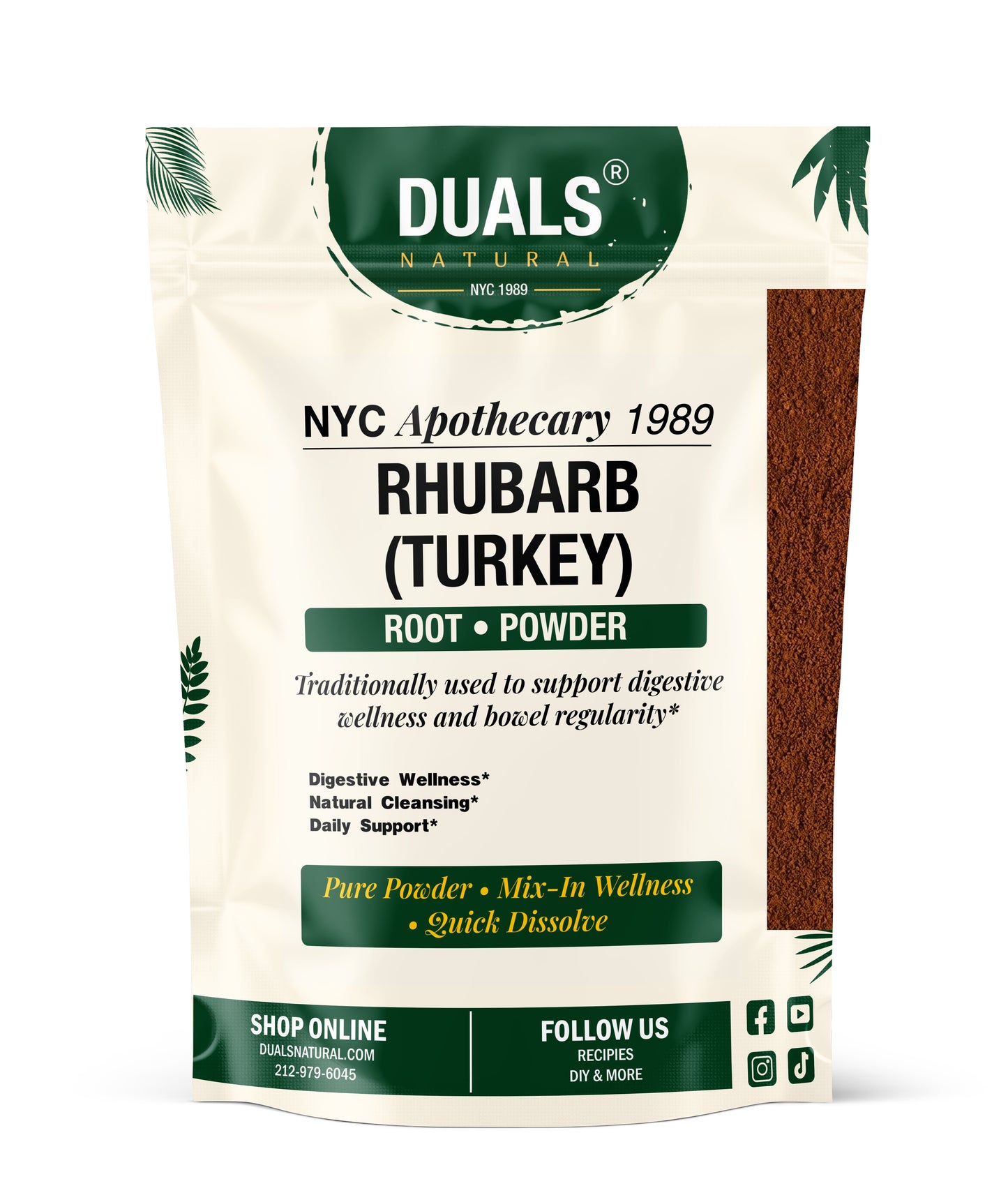 Rhubarb Root (Turkey) Powder for Herbal Tea