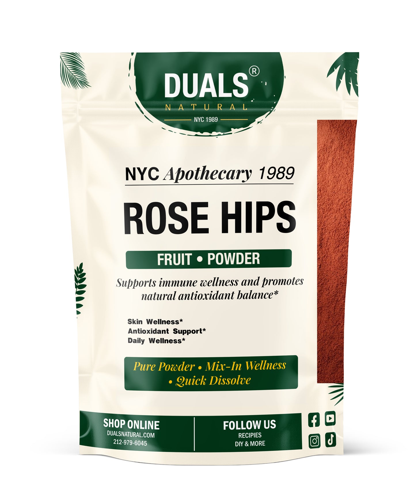 Rose Hips Powder for Tea & Skincare, 45 G