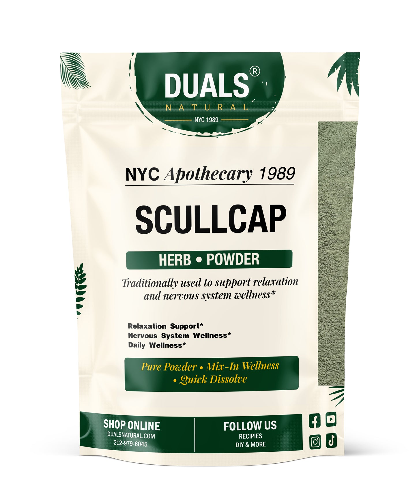 Skullcap Herb Powder for Calm & Nervous System Support