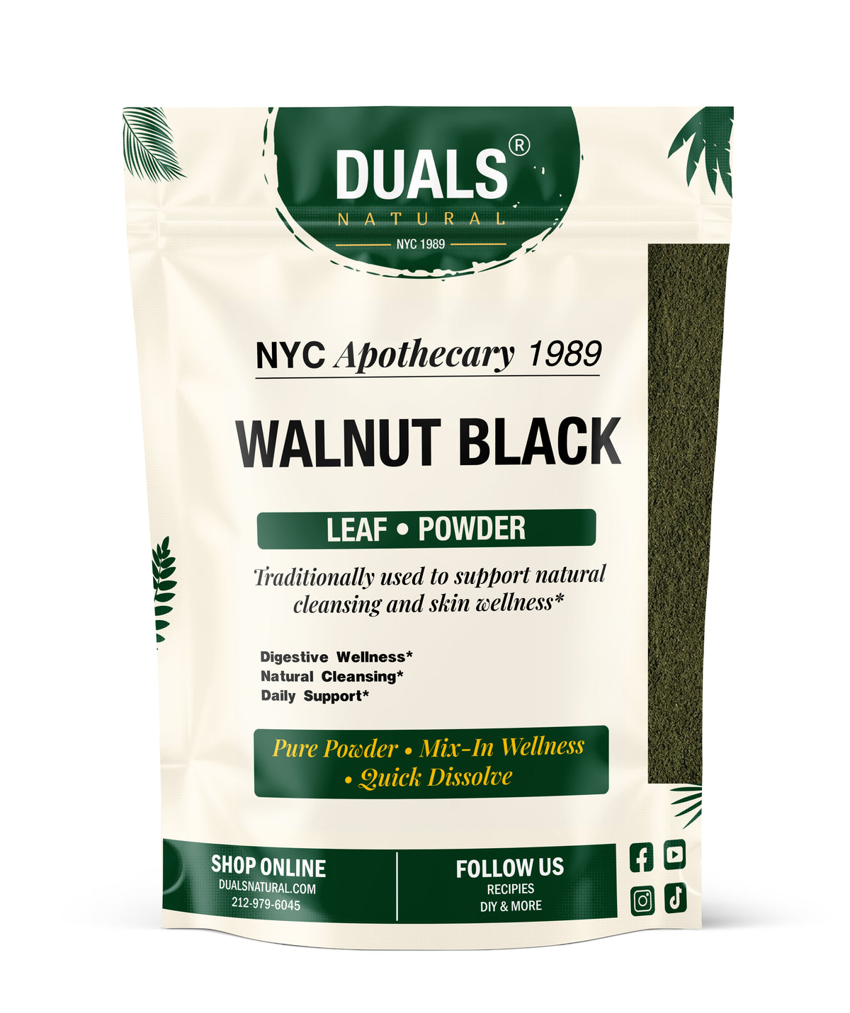 Black Walnut Leaf Powder for Snacking & Recipes