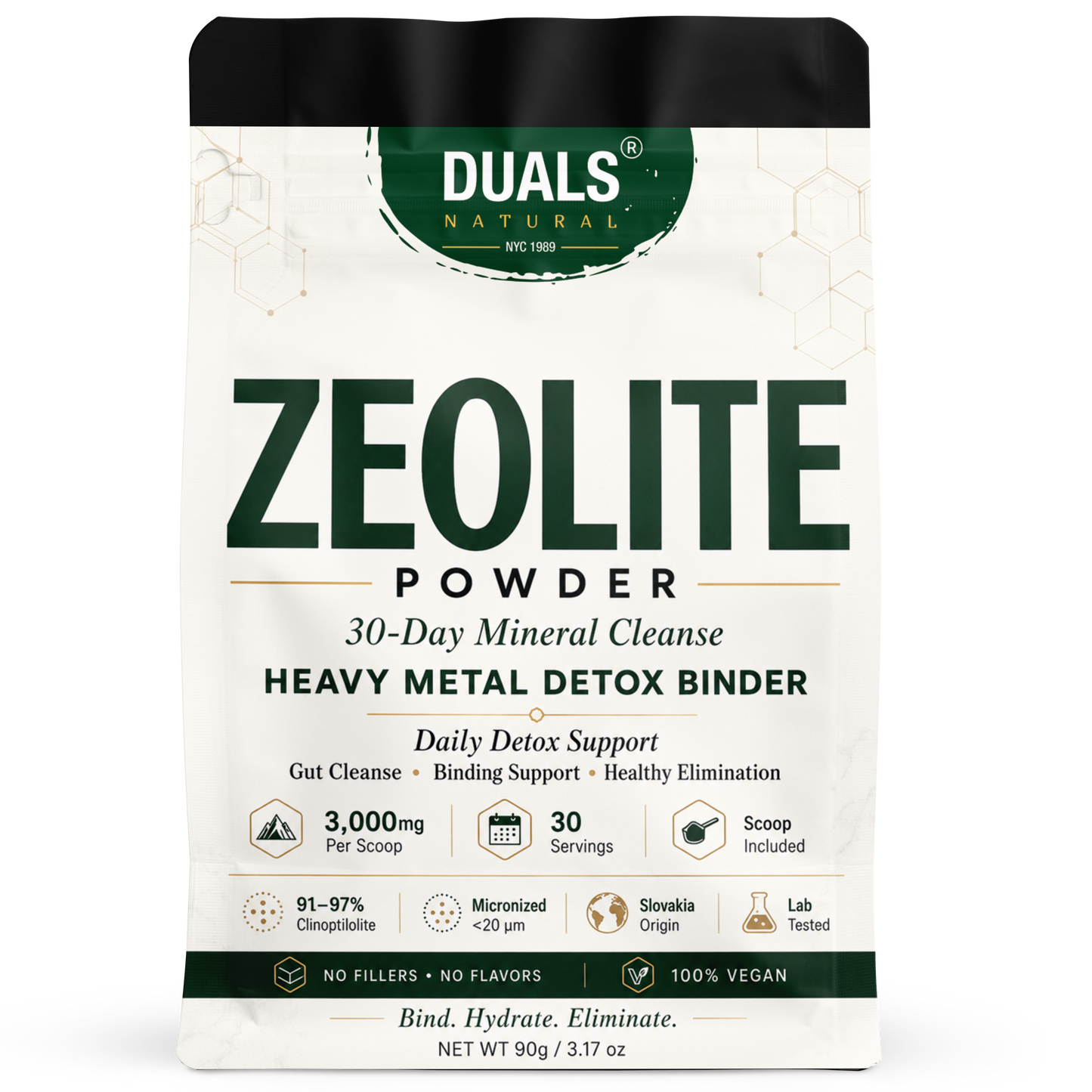 Duals Natural Zeolite | Powder for Heavy Metal Detox & Gut Cleanse