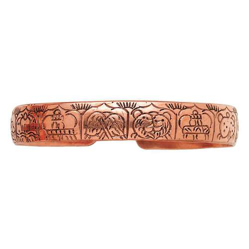 Triloka Astamangala Copper Bracelet
