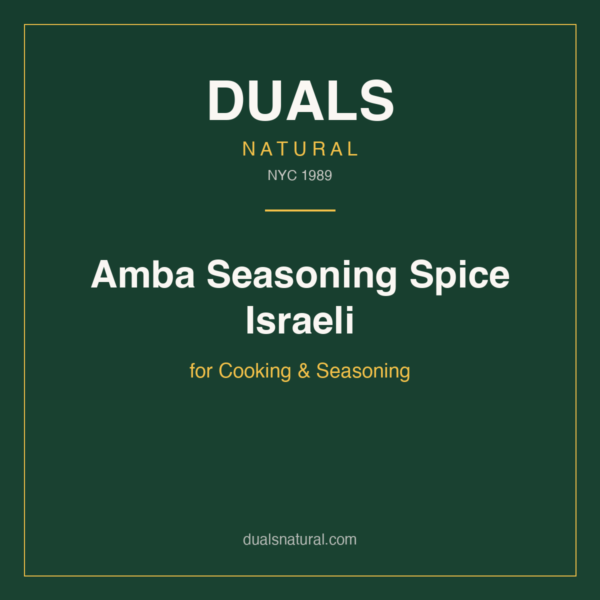 Amba Seasoning Spice Israeli for Cooking & Seasoning