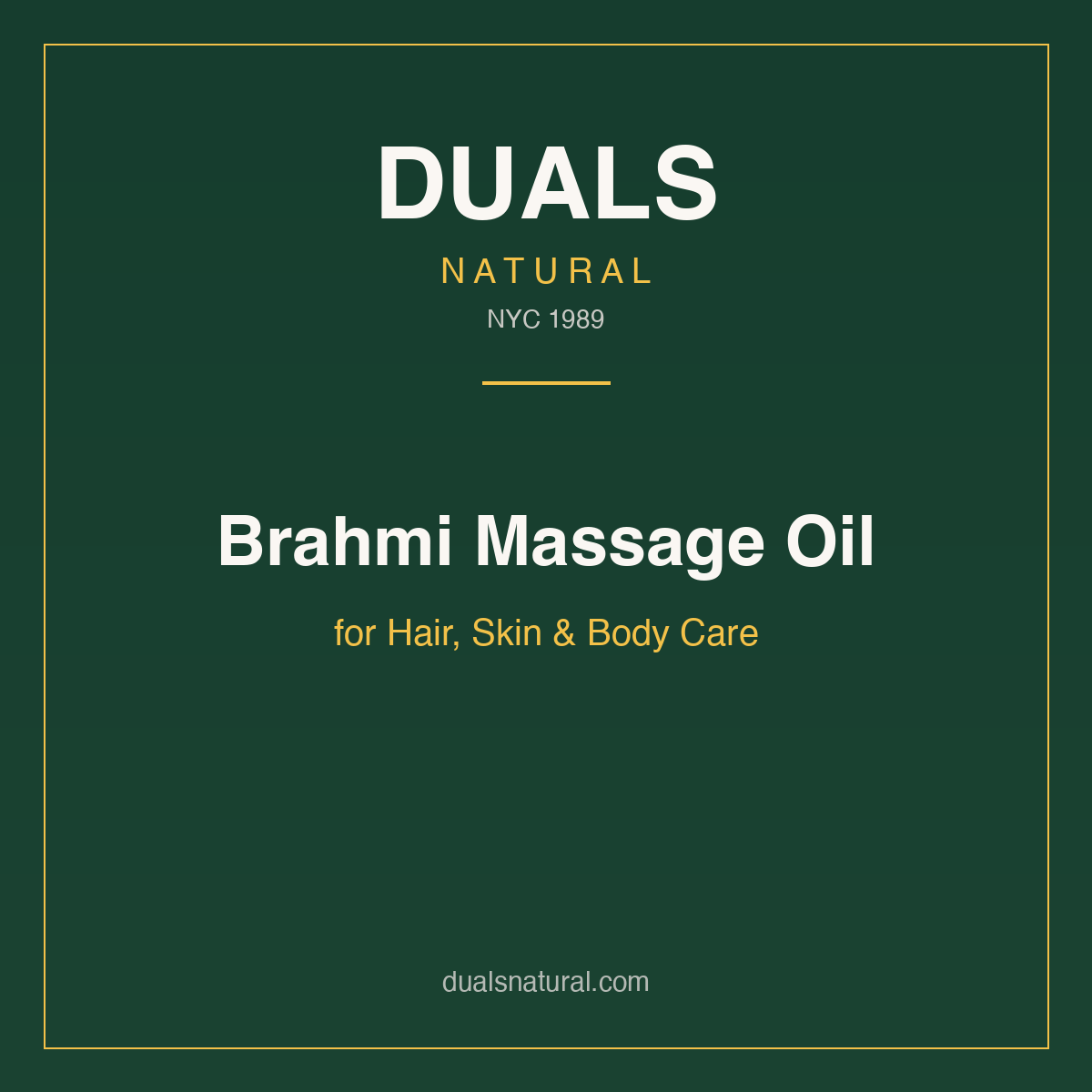 Brahmi Massage Oil for Hair, Skin & Body Care