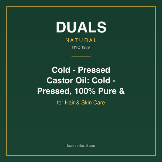 Cold - Pressed Castor Oil: Cold - Pressed, 100% Pure & for Hair & Skin Care