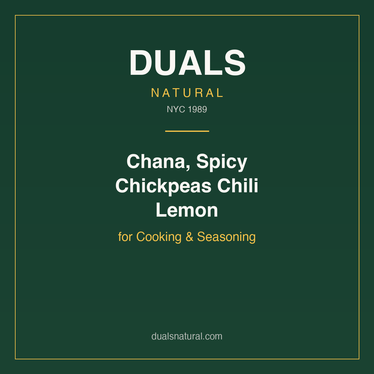 Chana, Spicy Chickpeas Chili Lemon for Cooking & Seasoning