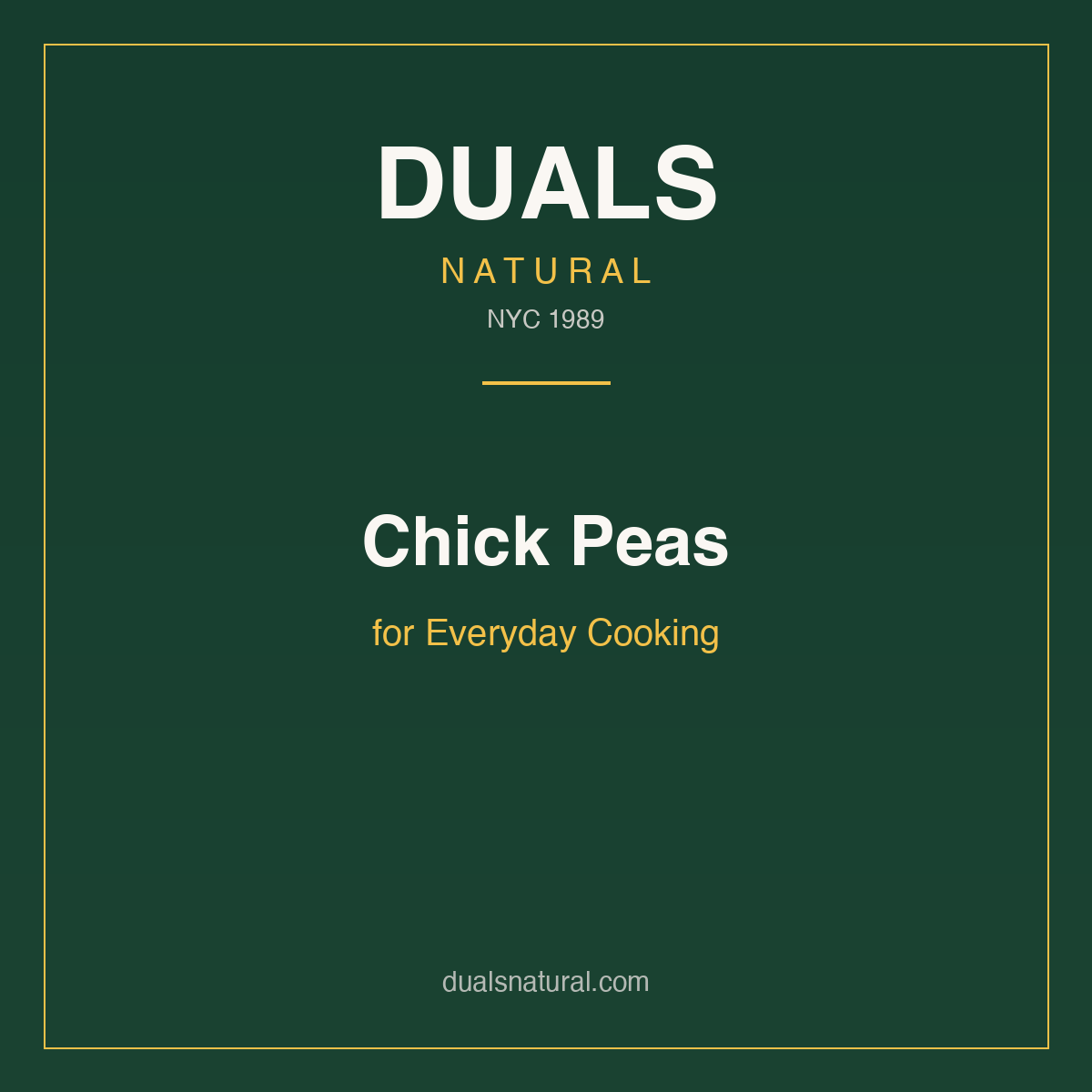 Chick Peas for Everyday Cooking