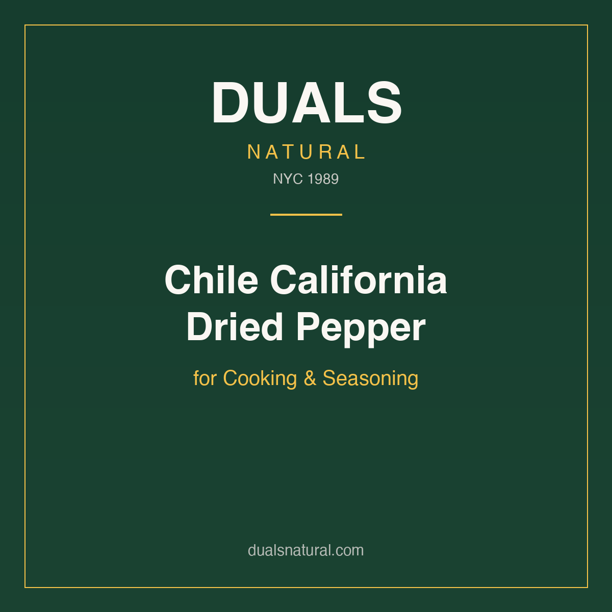 Chile California Dried Pepper for Cooking & Seasoning
