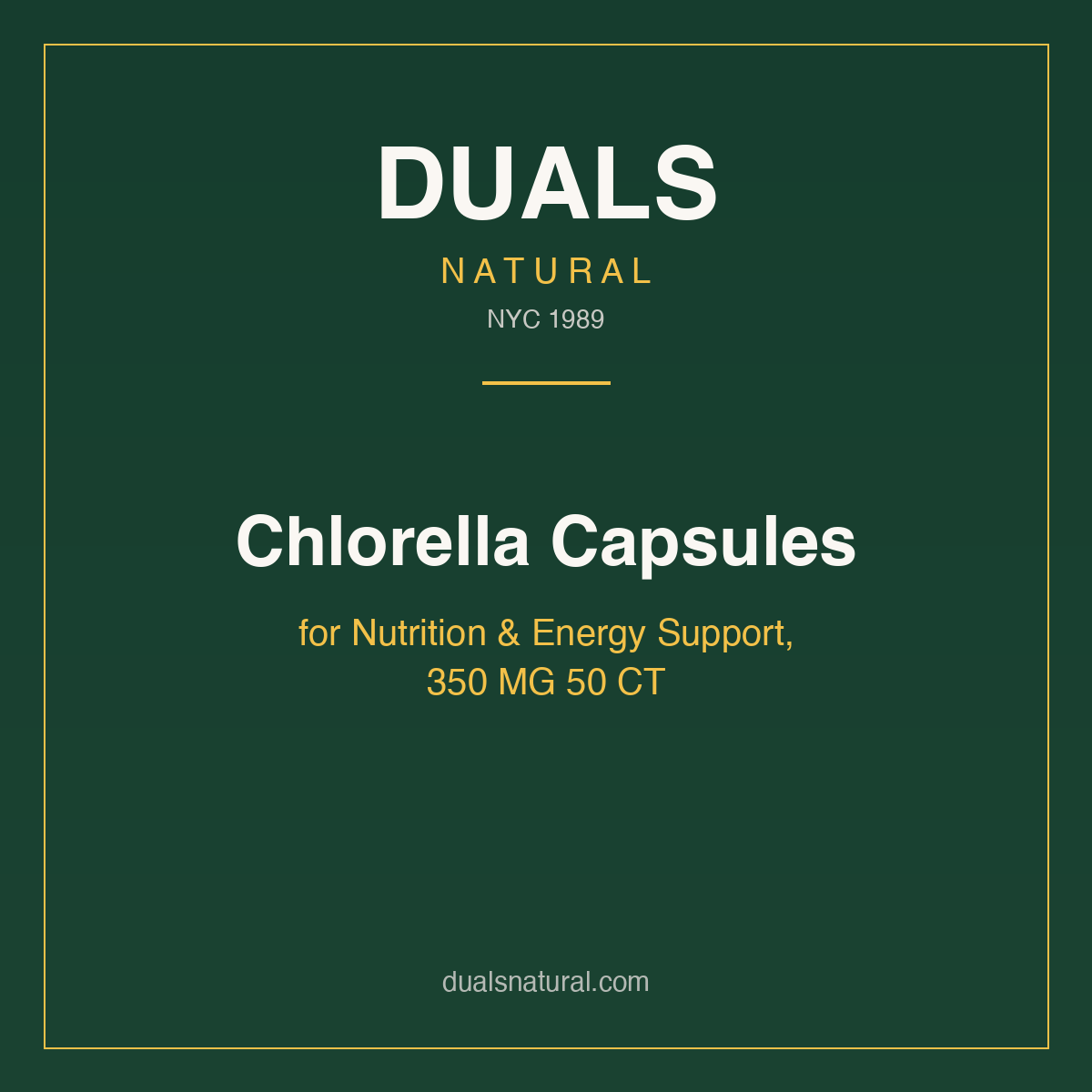 Chlorella Capsules for Nutrition & Energy Support, 350 MG 50 CT