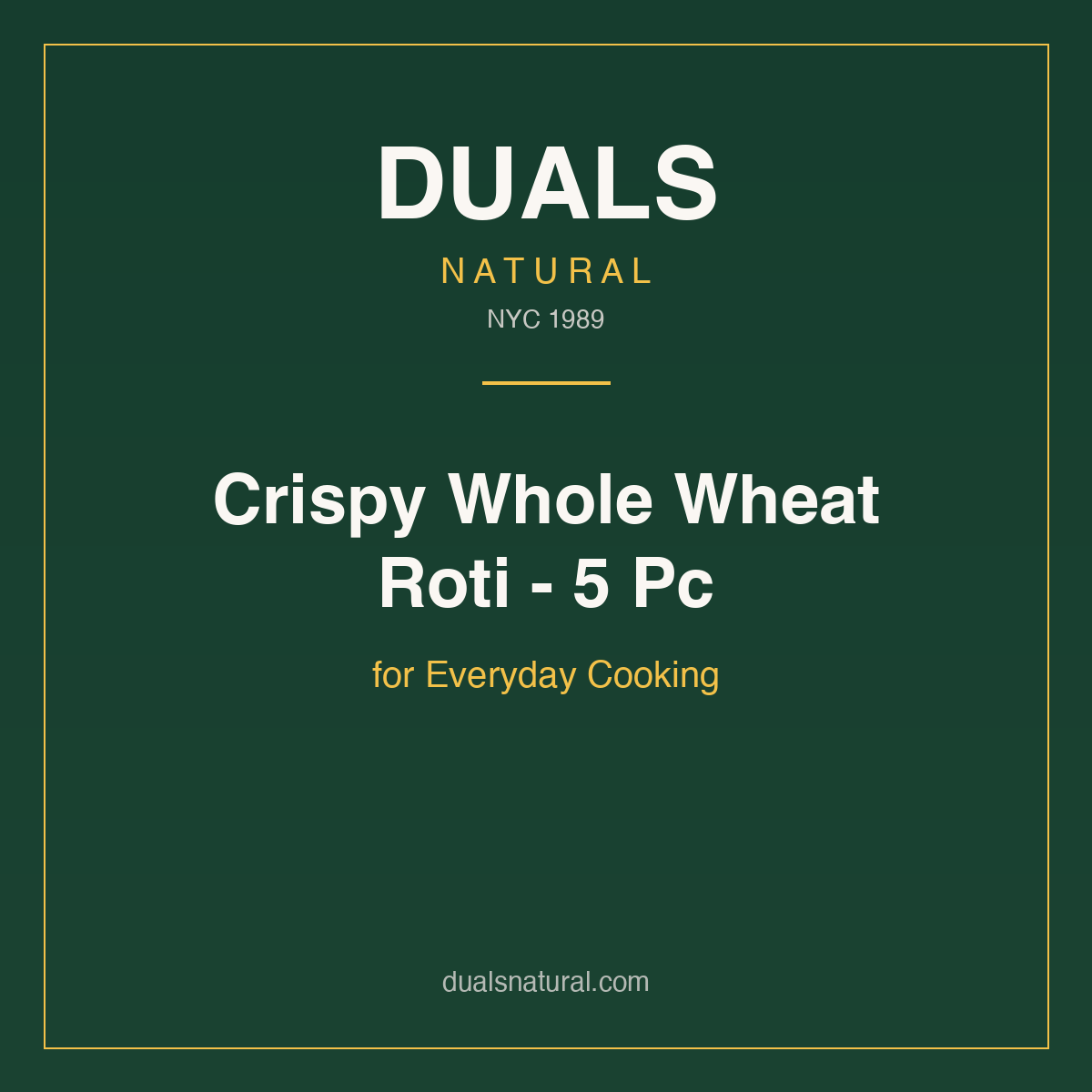 Crispy Whole Wheat Roti - 5 Pc for Everyday Cooking