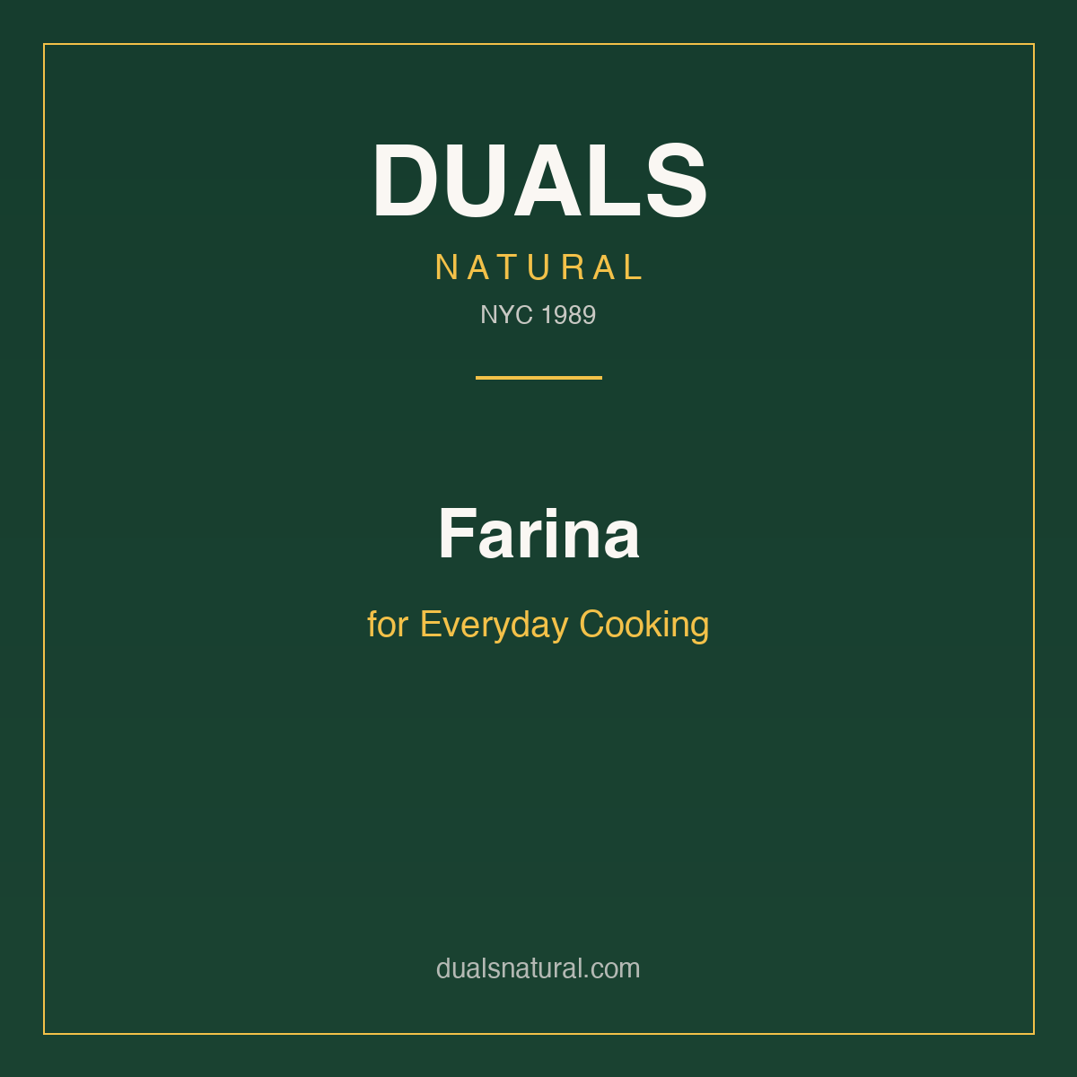 Farina for Everyday Cooking