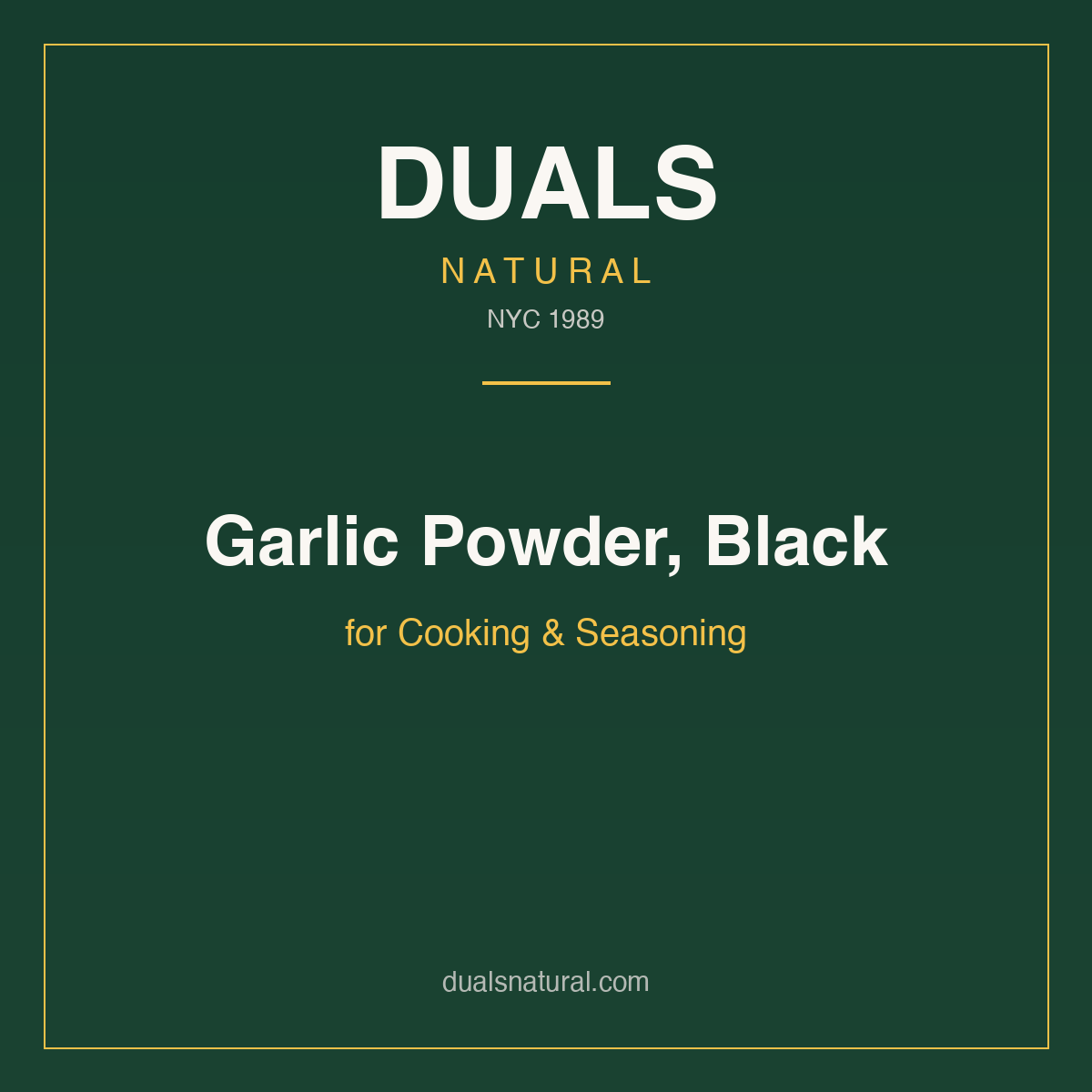 Garlic Powder, Black for Cooking & Seasoning