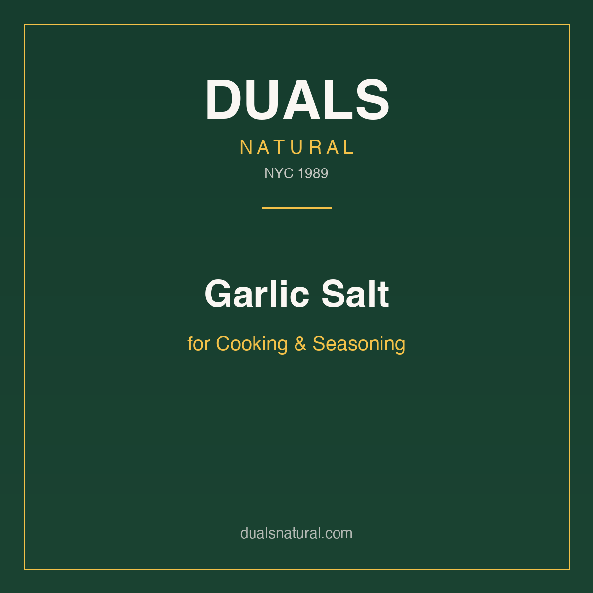 Garlic Salt for Cooking & Seasoning
