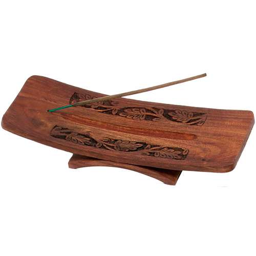 Triloka Double Carved Wood Incense Burner