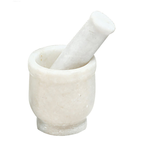 Triloka White Mortar and Pestle