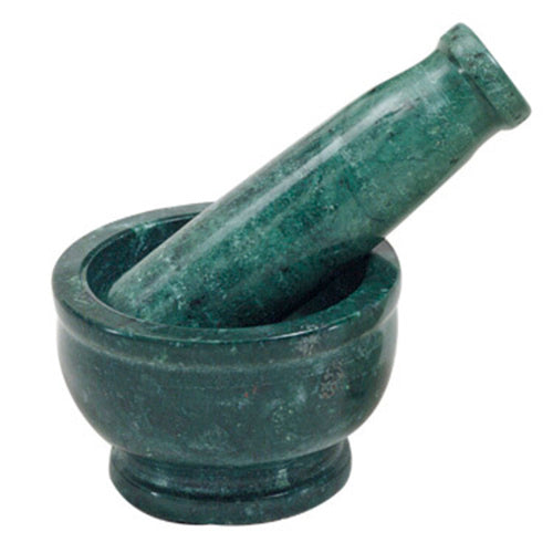 Triloka Green Marble Mortar and Pestle