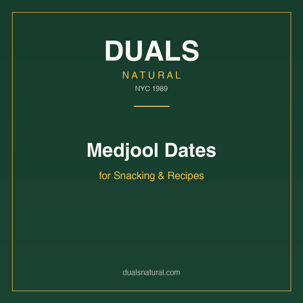 Medjool Dates for Snacking & Recipes