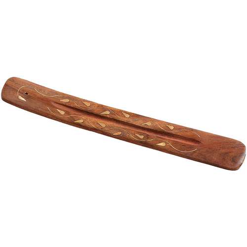 Triloka Vine and Leaf Wood Incense Holder