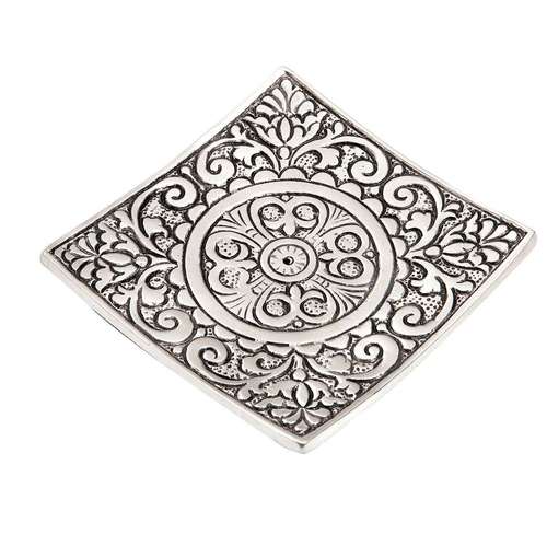 Triloka Square Aluminum Incense Holder