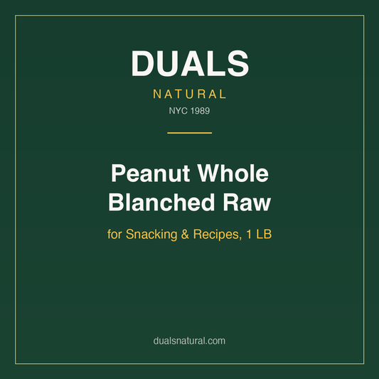 Peanut Whole Blanched Raw for Snacking & Recipes, 1 LB
