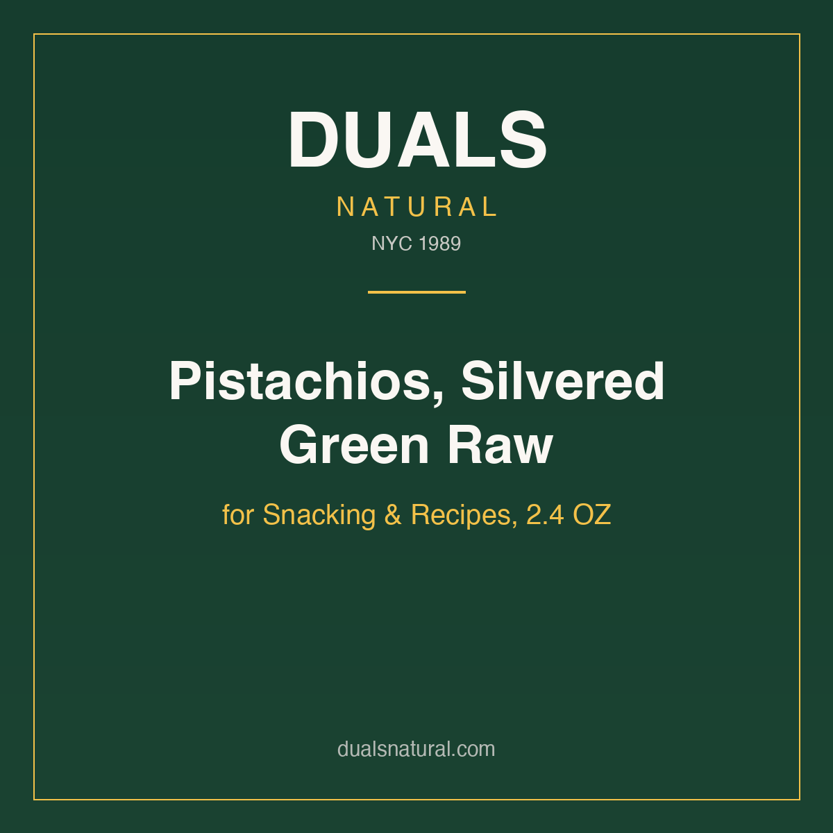 Pistachios, Silvered Green Raw for Snacking & Recipes, 2.4 OZ