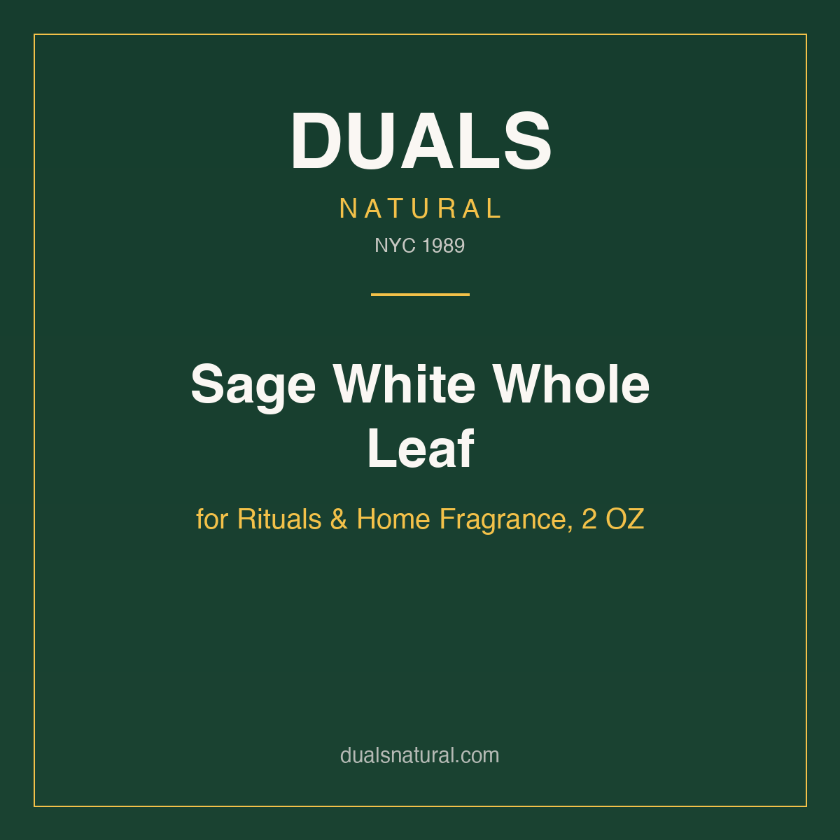 Sage White Whole Leaf for Rituals & Home Fragrance, 2 OZ