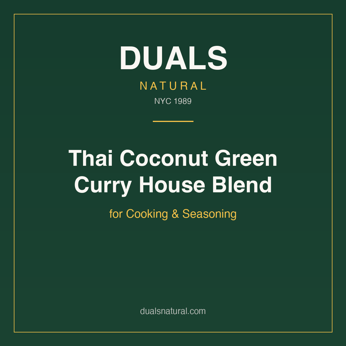Thai Coconut Green Curry House Blend for Cooking & Seasoning