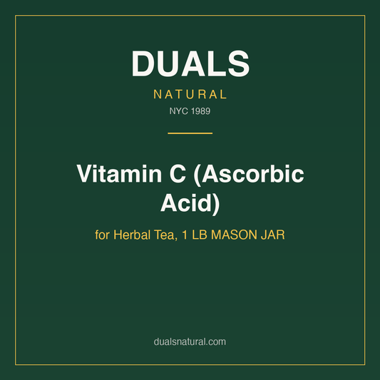 Vitamin C (Ascorbic Acid) for Herbal Tea, 1 LB MASON JAR
