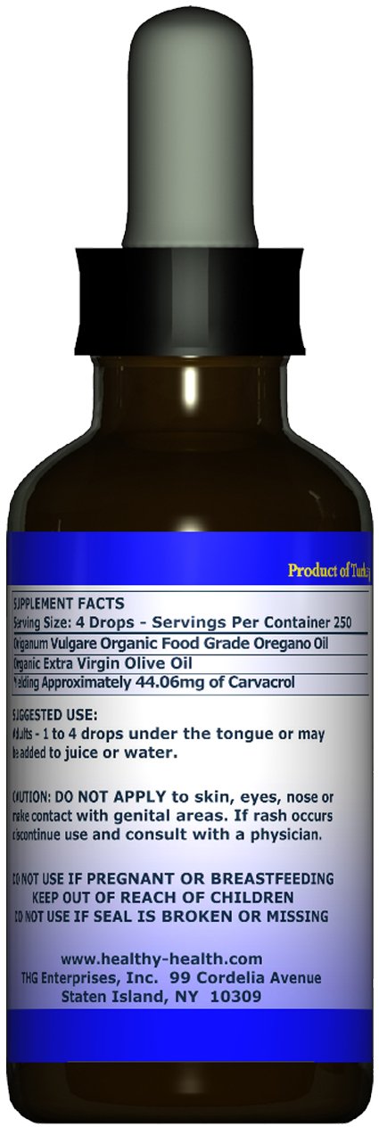Oil of Oregano Wild Non GMO Turkish Mediterranean Extra Strength