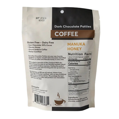 Dark Chocolate Patties 99% Cocoa Coffee 5 oz