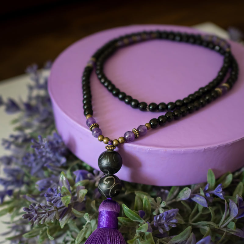 AMETHYST BEAD JAPA MALA