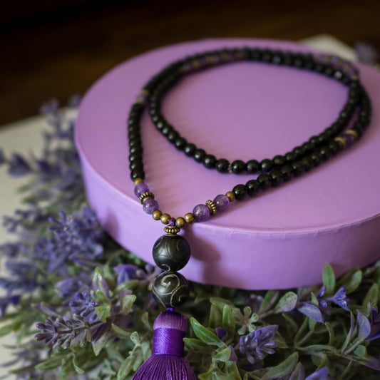 AMETHYST BEAD JAPA MALA
